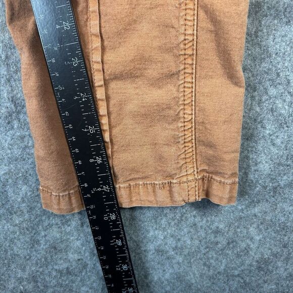 Anthropologie Pants Womens 28 Orange Chino The Wanderer Straight Cotton Linen - Picture 7 of 10